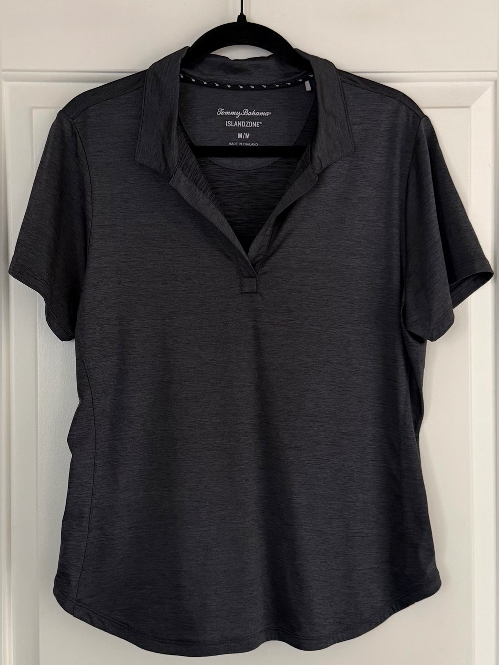 Tommy Bahama Women’s Delray Short Sleeve IslandZone Polo in Dark Gray
